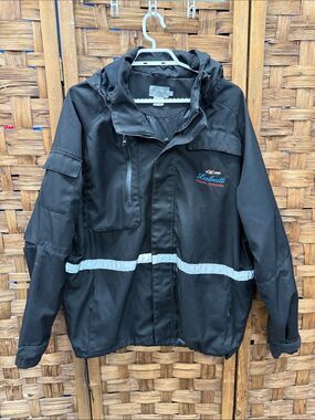 Black Men's Utility Hooded Jacket